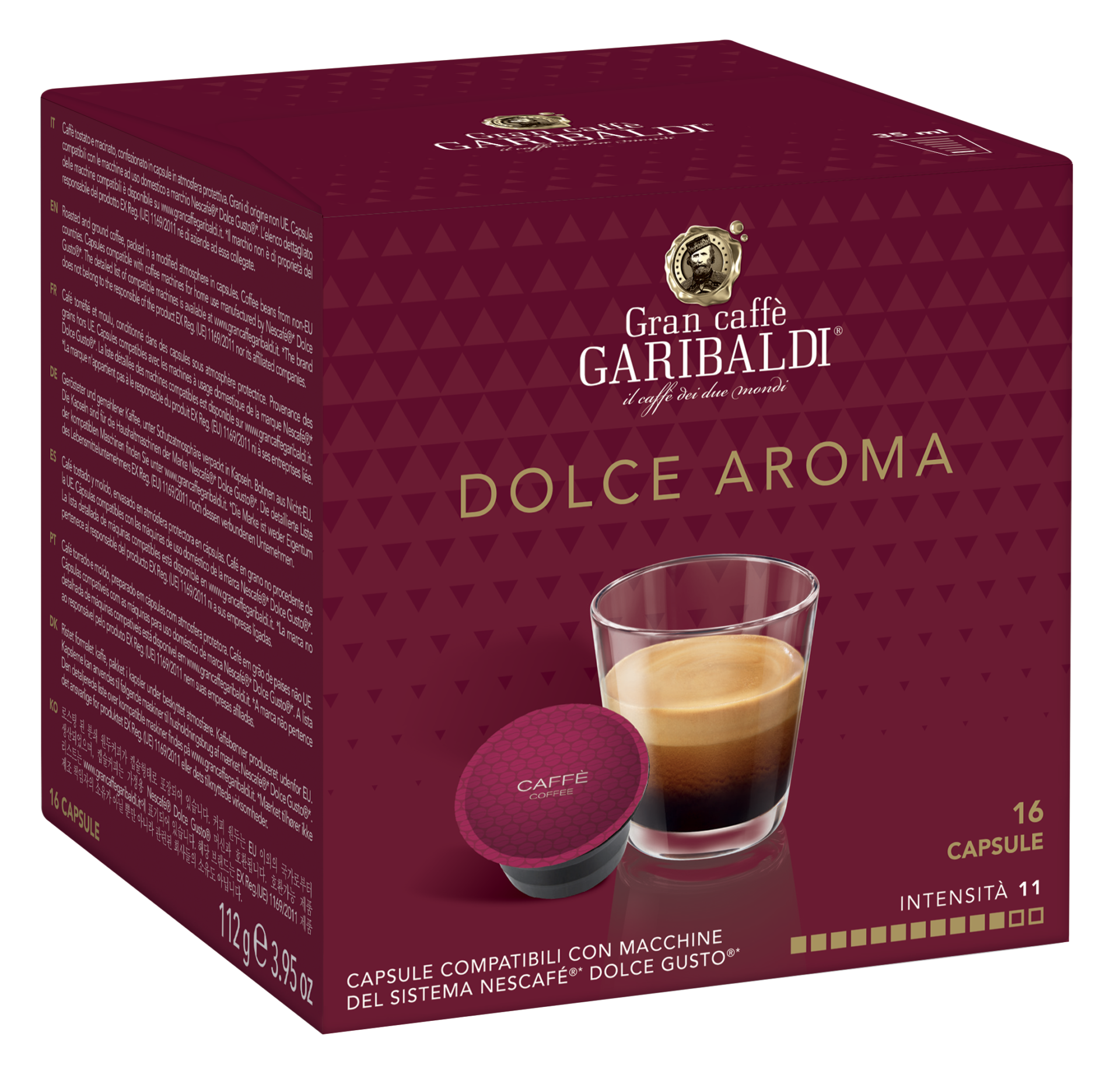 café espresso intenso en cápsulas Lavazza compatible con Nescafé Dolce  Gusto 16 ud.